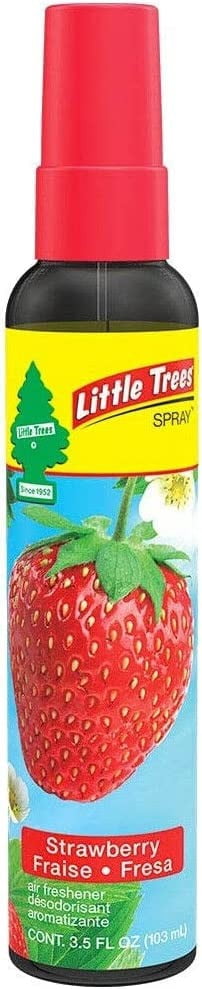 Little Trees Strawberry Scent Car Spray Air Fresheners Non-Aerosol 3.5oz 3 PACK