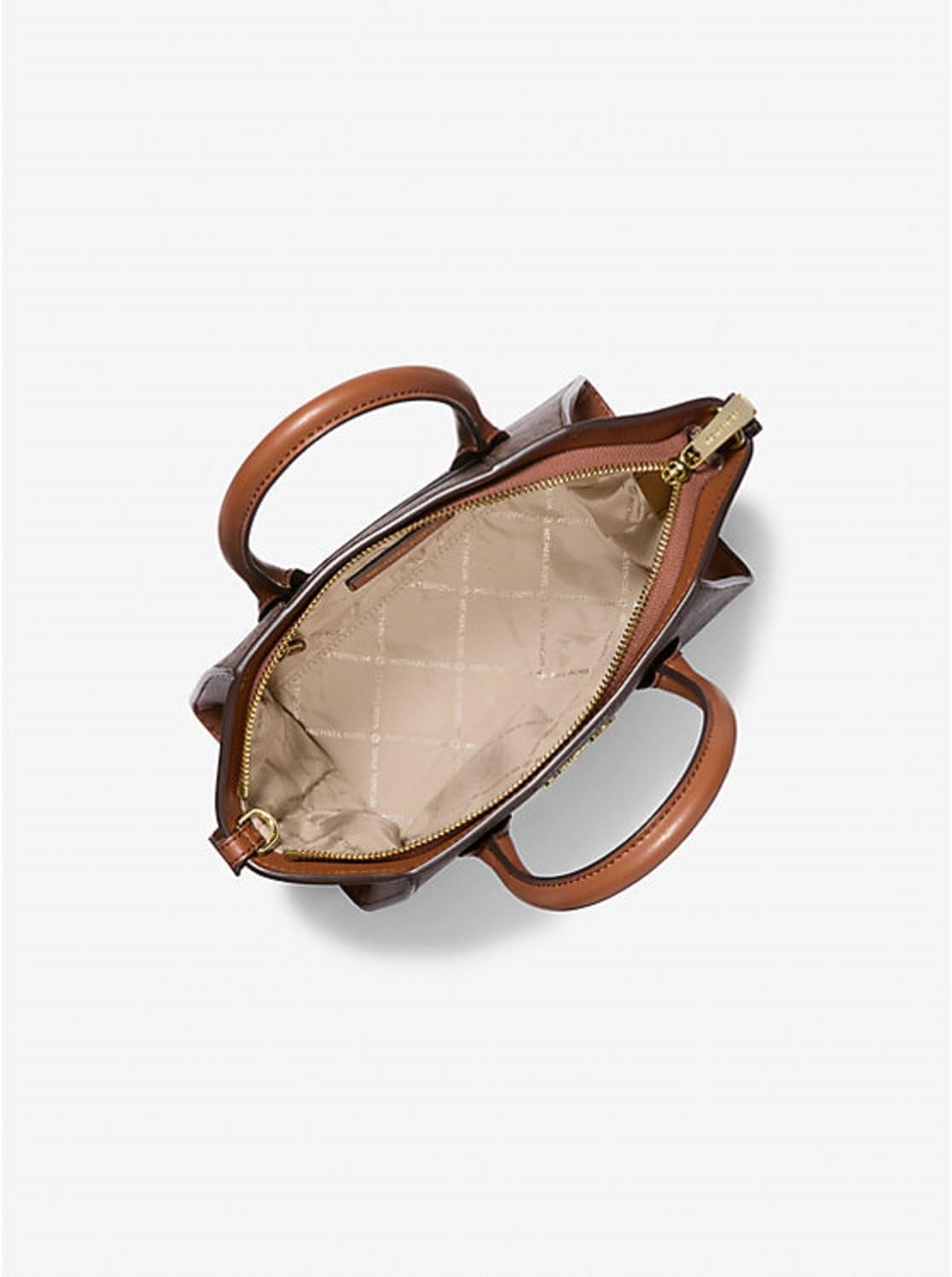Michael Kors Avril Small Logo Top-Zip Satchel in Brown - Walmart.com