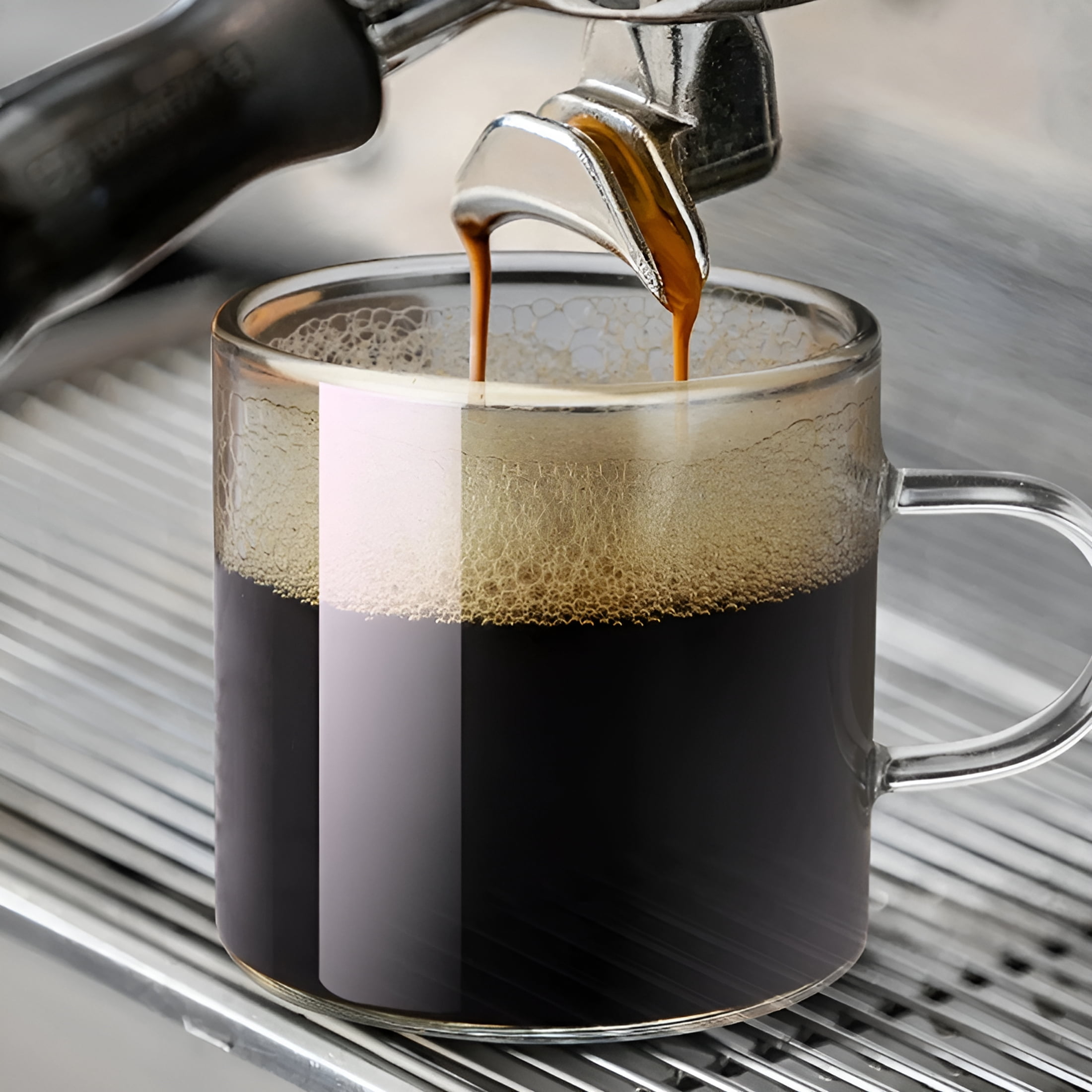 ACDANC 4 Oz Double Wall Glass Coffee Mugs,Glass Tea Cup with Widened Handles for Espresso Coffee,Cappuccino,Tea Bag,Latte,Hot Cold Beverages,Juice,Clear Glass Mugs with Handles Cappuccino Cup