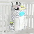 thumbnail image 2 of Grusce Hanging Baby Diaper Caddy Organizer,Diaper Stacker,Baby Crib Hanging Classified Storage Bag Organizer for Changing Table,Crib,Playard or Wall & Nursery Organization, 2 of 9