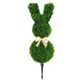thumbnail image 4 of Creative Rabbit Shaped Topiary Trees Artificial Boxwood – Swaying Ears and Brown Bow Tie – Indoor & Outdoor Decor – Easter Bunny Decor with String Lights（35.43in), 4 of 4