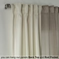 thumbnail image 3 of 3S Brother's 4 Panels Mix and Match Curtains 2 solid Decorative Linen Look curtains and 2 Sheer Linen look Curtains Hanging Back Tap & Rod Pocket Office, Luxury Home Deco Each 28"x63" Cream-Beige, 3 of 6