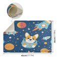 thumbnail image 4 of Qxltty Corgi Rocket Element Pattern Leather Drying Mat for Kitchen Countertops Coffee Mats Hide Stain Quickly Absorbs Water Tableware Decor, 4 of 6