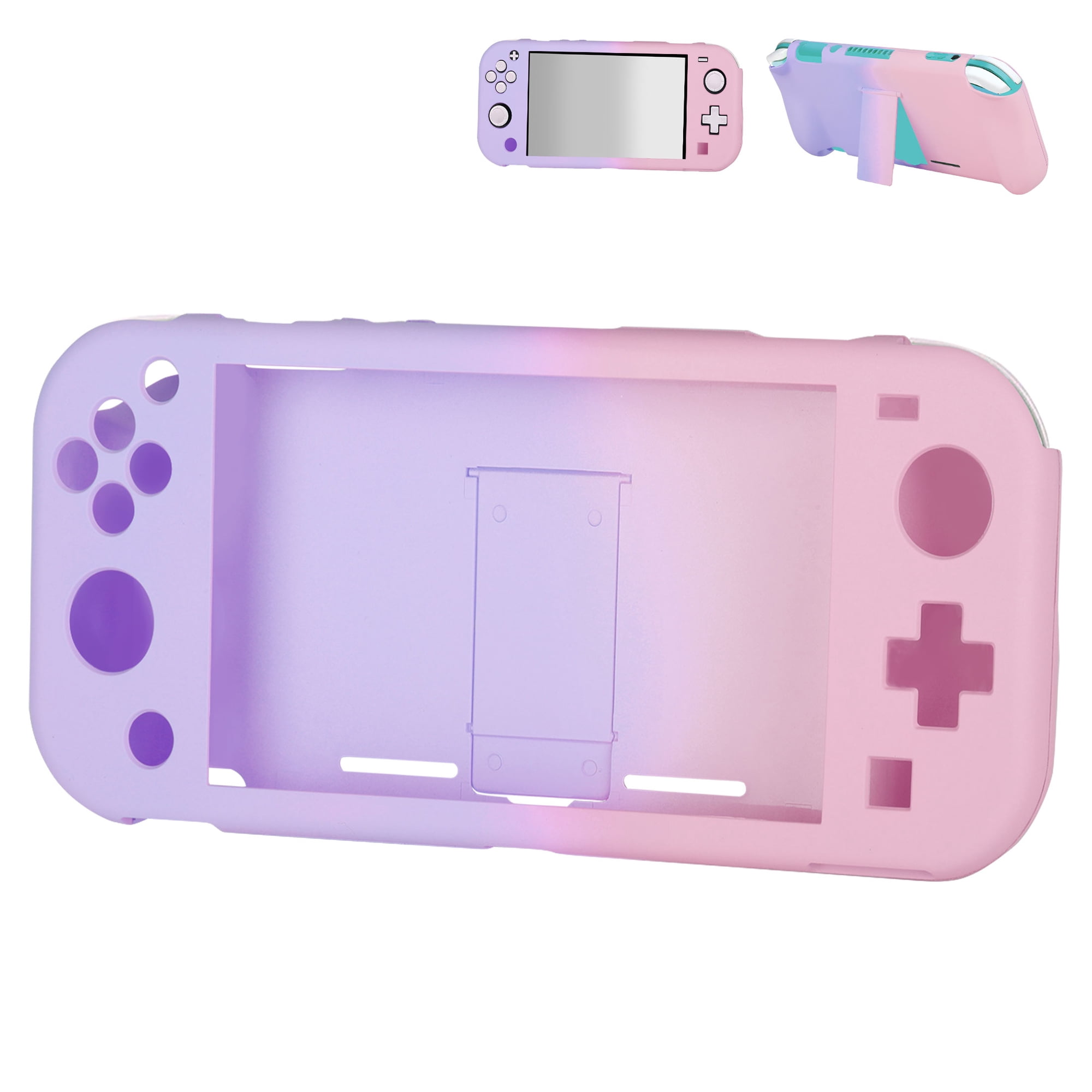 Cover Case Fit for Nintendo Switch Lite, EEEkit PC Protective Case for Nintendo Switch Lite with Ergonomic Grip, Kickstand, Shockproof Anti-Scratch Non-Slip Accessories for Switch Lite