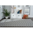 thumbnail image 3 of 8x10 Water Resistant, Large Indoor Outdoor Rugs for Patios, Front Door Entry, Entryway, Deck, Porch, Balcony | Outside Area Rug for Patio | Gray, Chevron | Size: 7'10'' x 10'3'', 3 of 7