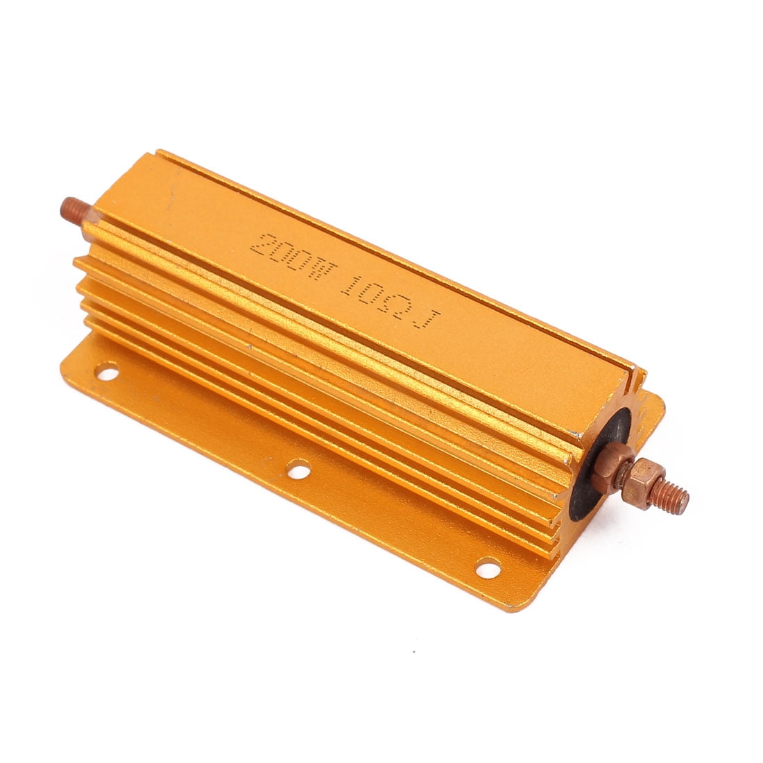 5% 200W 10 Ohm Axial Gold Tone Heatsink Aluminum Clad Resistor