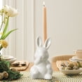 thumbnail image 6 of Mini Cute White Ceramic Easter Bunny Figurine Living Room Bedroom Desktop Home Decor Spring Holiday Party Shelf Mantel Display, 6 of 6