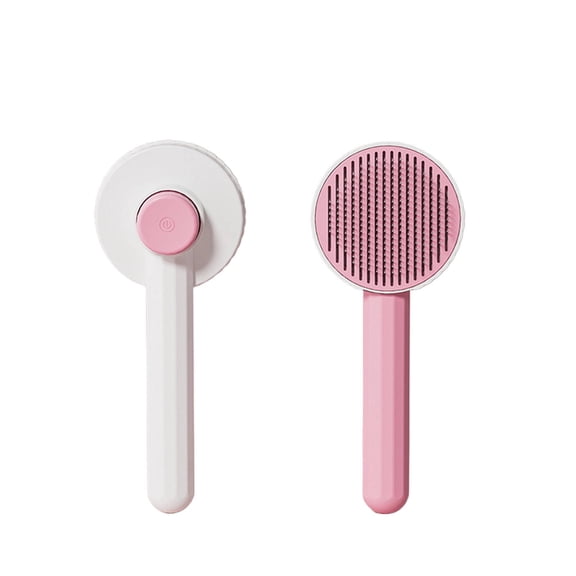 ACDANC 2Pcs Cat Brush Mess-Free Cat Brush for Shedding Rounded Stainless Steel Teeth Cat Grooming Supplies,Yellow