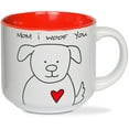 thumbnail image 1 of Pavilion Gift Company Blobby Dog-Mom I Woof You Ceramic Coffee Mug, Red, 1 of 4