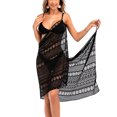 thumbnail image 3 of Swim Cover ups Womens Plus Size Bathing Suit Cover Ups Sexy Strap  Bikini Swimsuit Cover Up Beach Backless Wrap Long Dress Swim Coverups, 3 of 8