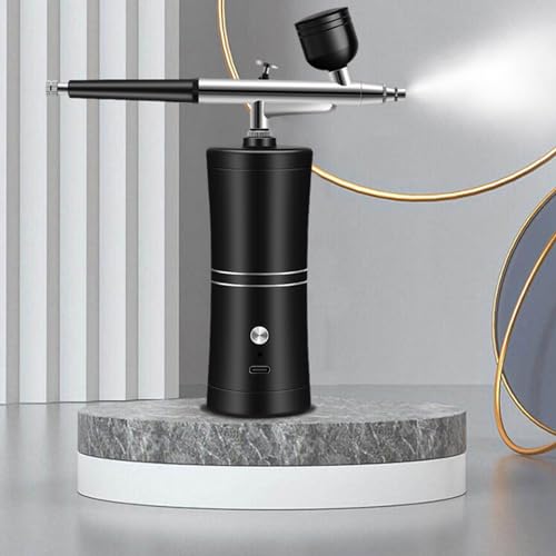 Handheld Spray Guns Set Portable Rechargeable Hand Set for Makeup Cake Decorations Simple Spray Guns Set, Black