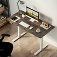 thumbnail image 1 of Costway 48" x 24" Electric Standing Desk with LED Display 2 Memory Height Settings for Home Rustic Brown+White, 1 of 9