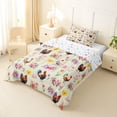 thumbnail image 2 of Erosebridal Farmhouse Rooster Twin Comforter Sets for Kids Girls, Pink Flower Floral Bedding Set, Stars Reversible, 2pcs, 2 of 6