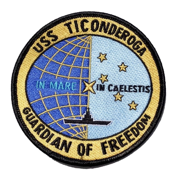 USS Ticonderoga (CVS-14) GUARDIAN OF FREEDOM Patch - Sew On