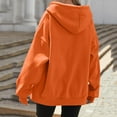 thumbnail image 4 of Lumtrix Womens Zip Up Hoodies 2025 Oversized Hoodie for Women Trendy Hooded Sweatshirts Fall Winter Zipper Y2k Jackets Orange XL, 4 of 4