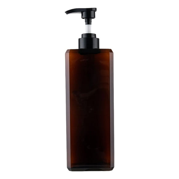 Dispensador de jabón con bomba manual, botella de loción, encimera de baño, dispensador de detergente para ropa, dispensador de champú recargable para 1000ml marrón
