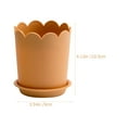 thumbnail image 2 of FRCOLOR 10Sets Plastic Gardening Containers with Tray Orange Stackable Flowerpots for Rose and Indoor Plants, 2 of 8