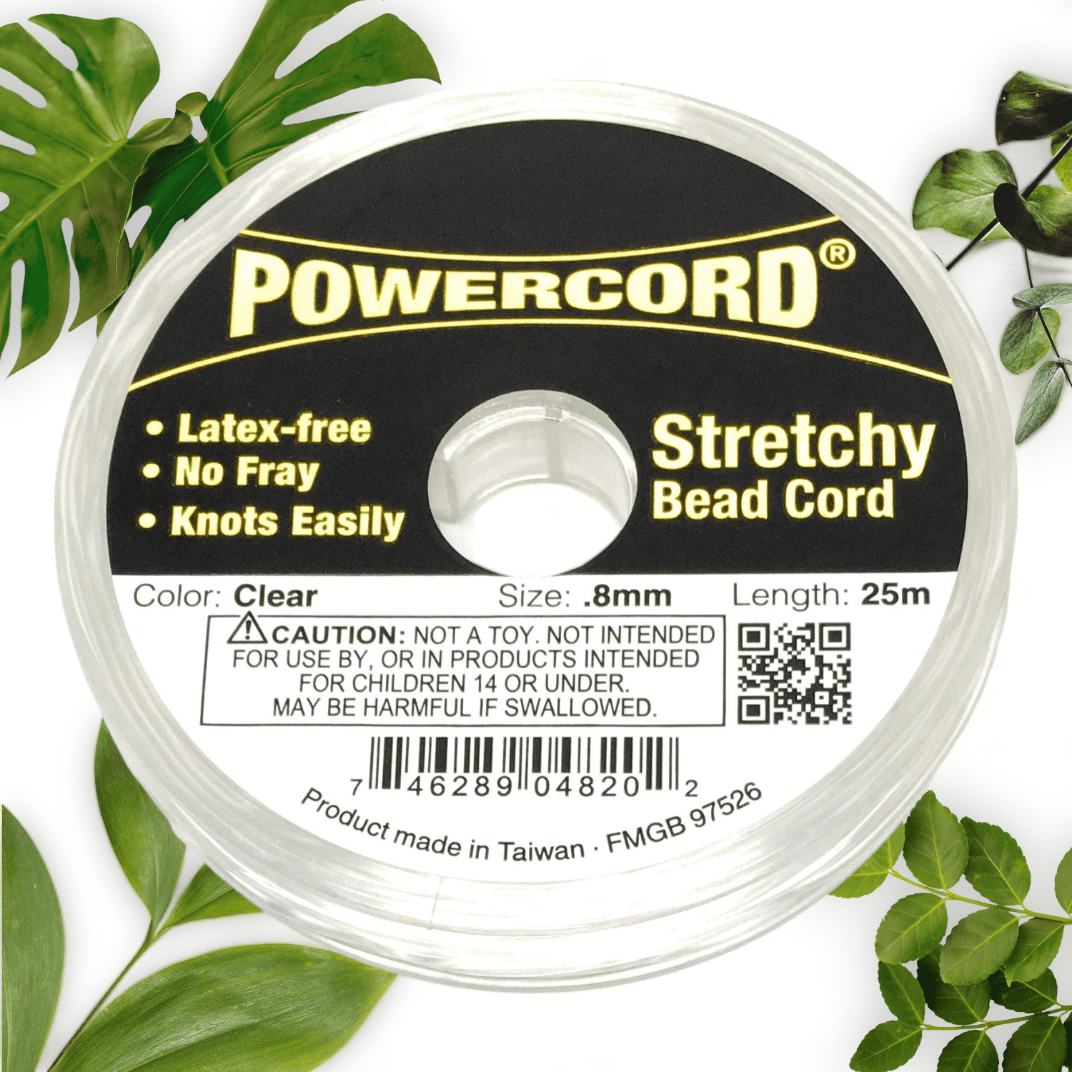 Premium 82ft Powercord Stretch Elastic 8mm Durable, Flexible