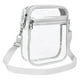 thumbnail image 1 of pstuiky Bolso bandolera transparente de PVC, moderno y unisex, pequeño, informal, para viajes, con asa cruzada., 1 of 3