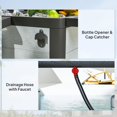thumbnail image 4 of Barara King 104 Quart Cooler with Bottle Opener Shelves Wheels, Portable Outdoor Cooler for Backyard, Deck, Poolside Party, Gray, 4 of 7
