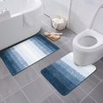 thumbnail image 2 of Juego de alfombras de baño de 2 piezas, alfombrilla de baño de microfibra de 20.0 x 33.0 in y alfombrilla contorneada en forma de U de 20.0 x 20.0 in, con almohadilla antideslizante, alfombra de baño, 2 of 6