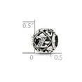 thumbnail image 2 of 925 Sterling Silver Reflections Cubic Zirconia Letter Name Personalized Monogram Initial Z Bead 10.95x10.14mm Wide Charm, 2 of 2