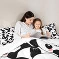 thumbnail image 5 of Manfei Cute Panda Bedding Comforter Set,Zoo Animal Twin Comforter Sets,White Black Bedding Set For Girls Boys,Microfiber Bedroom Decor,2pcs, 5 of 8