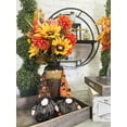 thumbnail image 6 of Admired By Nature ABN3B002-HARVEST 18 Stems Home Office/Wedding/Restaurant Decoration Arrangement Artificial Sunflower/Mum/Zinna Mixed Flowers Bush, Harvest, 6 of 7
