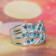 thumbnail image 5 of Azul Electroplate Joyería de Plata Mujeres Anillo de Compromiso Anillos de Novia, 5 of 8
