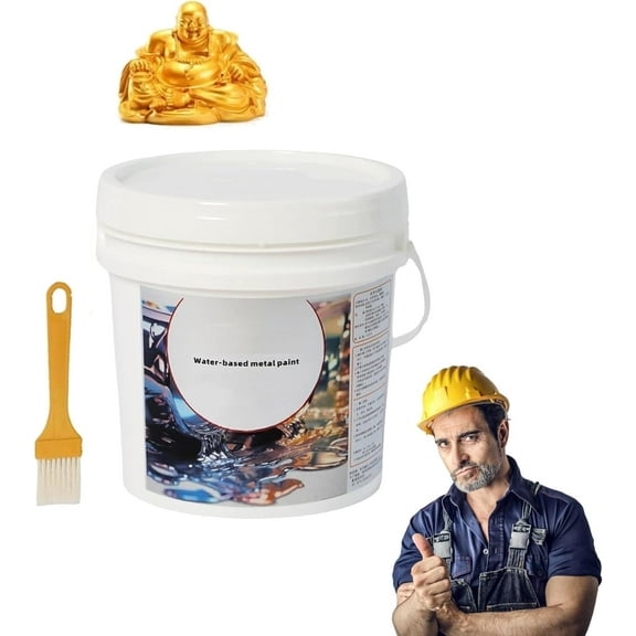 Detroitrain Water Based Gold Leaf Paint, Waterproof Goldleaf Paint, water-based Shiny Liquid gold Leaf paint, Antique Gold Liquid Paints (200g)