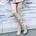 thumbnail image 4 of POROPL Knee High Boots for Women Winter Fall High Heel Suede Shoes,Boots for Saving Size 4.5, 4 of 4