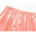 thumbnail image 5 of Beezizac Little & Big Girls Pajama Set Size 8 - Peach Satin Silky Cute Fall Winter Long Outfit, 5 of 7
