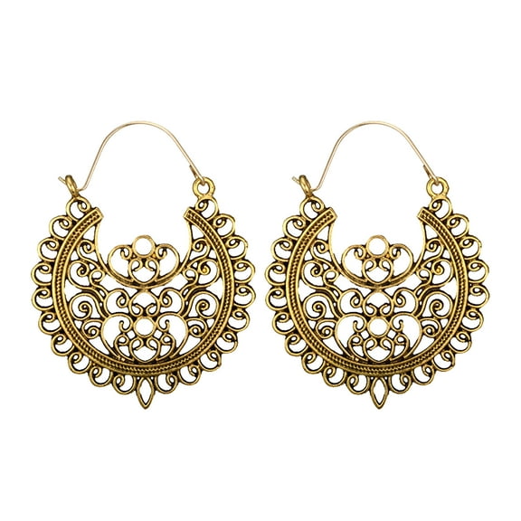 DESIGNICE 2026 New Titanium Hoop Earrings Women Boho Earrings Jewelry Sterling Silver Hoop Earrings Ethnic Drop Press Earrings for Women E One Size