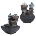 thumbnail image 4 of Unique Shape Designed Waterproof Desktop Fountain, LED Desktop Fountain, LED Illuminated For Home Landscape Feng Shui Decoration Office Type 9111 US Plug 110V, 4 of 8