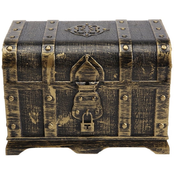 Pirate Treasure Chest Decorative Keepsake Jewelry Box Plastic Toy Boxes Party Decor Large Size B