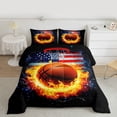thumbnail image 2 of Castle Fairy Sport Soccer Twin Comforter Sets,Abstract Flame Ball Bedding Set, 2 of 8