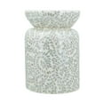 thumbnail image 7 of 14x14x20" Round Bamboo Accent Table with White Capiz Shell Design, 7 of 7