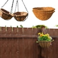 thumbnail image 5 of 2pcs 16 inches Round Coco Coir Liners Replacement for Hanging Basket, 100% Natural Pre-Formed Coconut Fiber Planter Liners for Garden Flower Vegetables Pot/Wall Hanging Baskets/Fence Flower Baskets, 5 of 6
