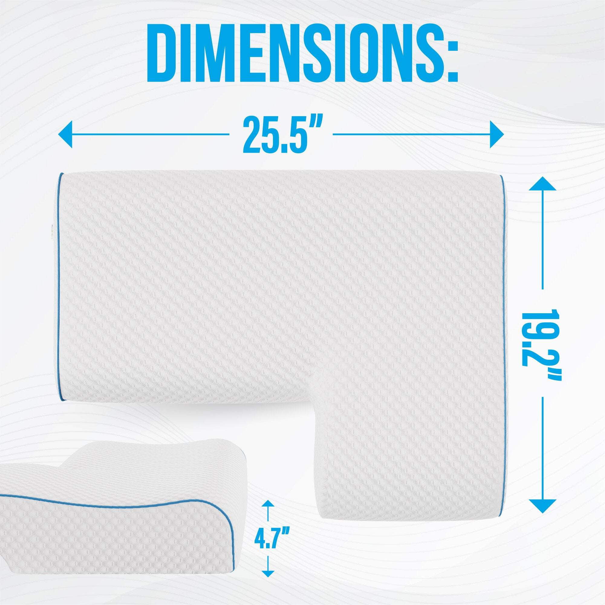 Mars Wellness Memory Foam Cuddle Pillow - Ergonomic Design Arm Tunnel