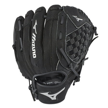 Black Baseball Glove - Mizuno Prospect Series Powerclose 10.5 Inch Right Handed Baseball Glove, Black