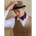 thumbnail image 2 of Sombrero Panamá de los años 20 para hombre - Sombrero Fedora de gánster de la mafia Accesorios para disfraz de Gatsby Talla única, 2 of 5
