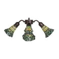 thumbnail image 5 of Meyda Tiffany 261516 Stained Glass Pond Lily 19" Wide 4 Light Ceiling Fan Light Kit -, 5 of 7