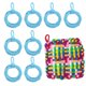 thumbnail image 1 of Uxcell 50 Pcs Bucles de Repuesto para Telar de Agarraderas, Bucles de Repuesto Elásticos para Tejer en Colores Arcoíris para Manualidades DIY de Niñas, Telar de 7", Azul Claro, 1 of 6