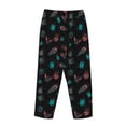 thumbnail image 3 of Lsque Colorful Insect Print Women's Pajama Pants, Lounge Pant - Comfortable Home Wear,Elastic Waistband, Stylish Design-Small, 3 of 9