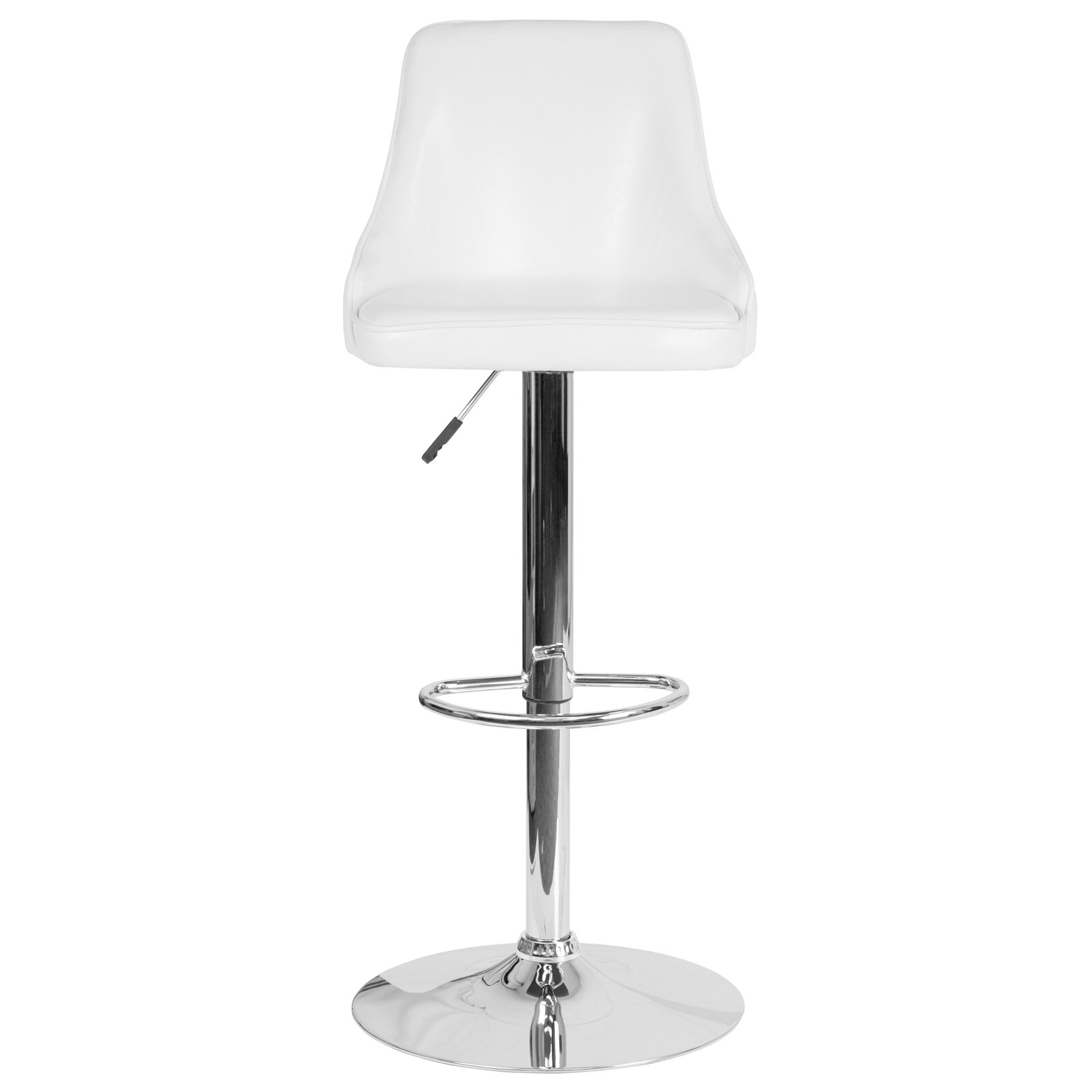 Glencoe Swivel Adjustable Height Bar Stool, Base Diameter 17.625