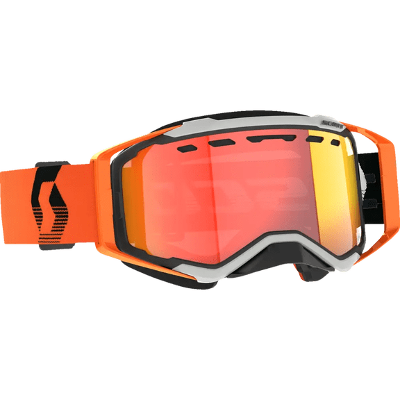 Scott Prospect Snow Cross LS Goggle Gray/Orange w/Red Chrome Lens