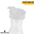 thumbnail image 6 of Impresserve 50 oz Clear Plastic Pitcher with White Flip-Top Lid, Disposable Carafe Style, 1 Count, 6 of 7