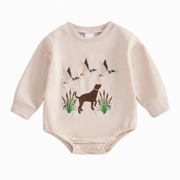 CAUYDY 0-3M 6-9M 12-18M Preemie Boy Coming Home Outfits Baby Clothing Newborn Long Sleeve Sleepers Infant Boys Romper Fall Winter Toddler Pajamas Beige for Sizes 3-6 Months