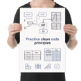 thumbnail image 2 of Practice Clean Code Principles - Coding Enthusiast - 13x19 Poster Print, 2 of 4