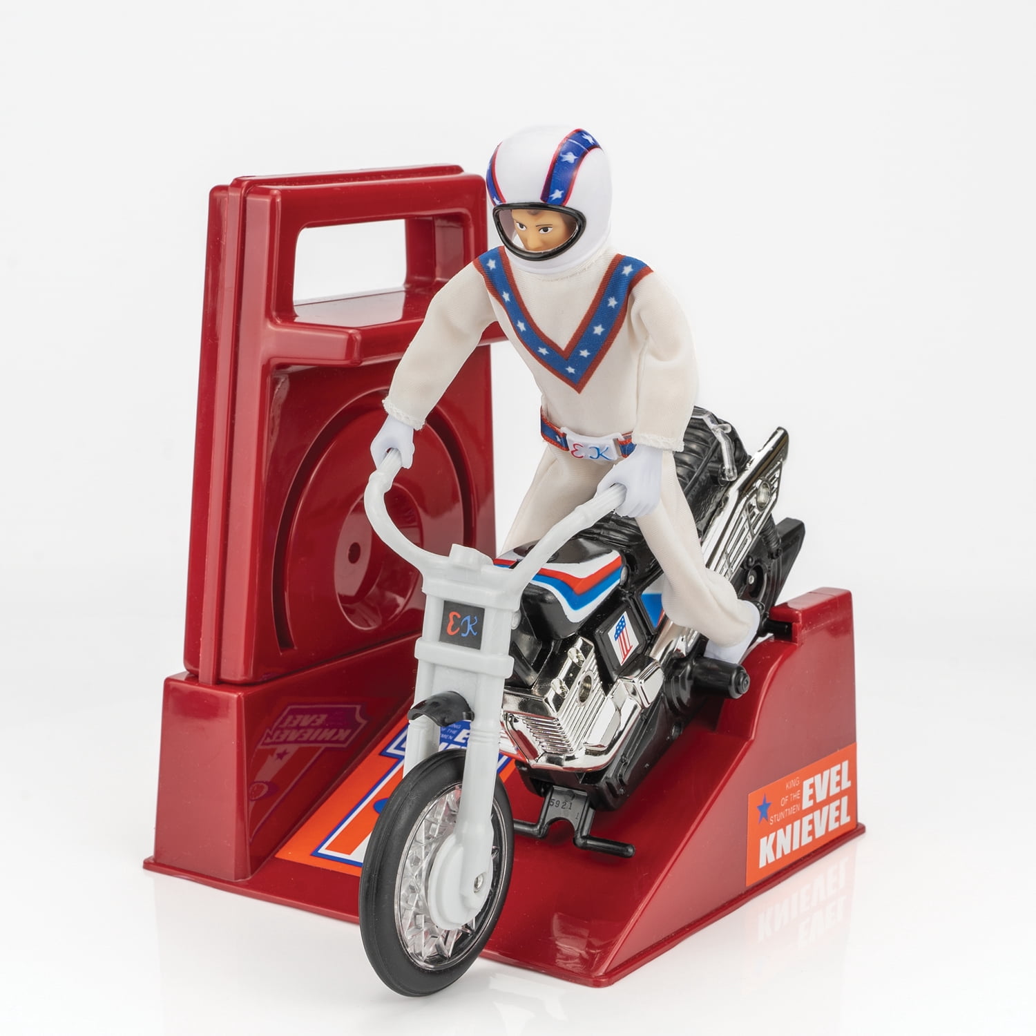 Evel Knievel Stunt Cycle: Ultimate Action Toy for Jumps, Crashes, Flips 8 Inch Bike 1970's Original